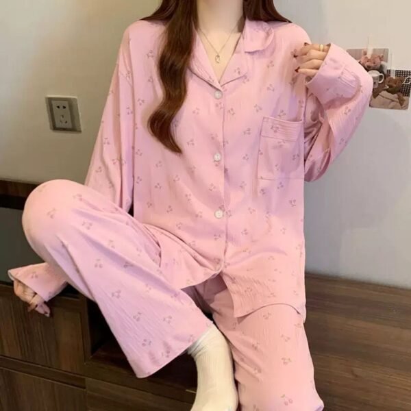 Soft Bloom Cotton pajama set